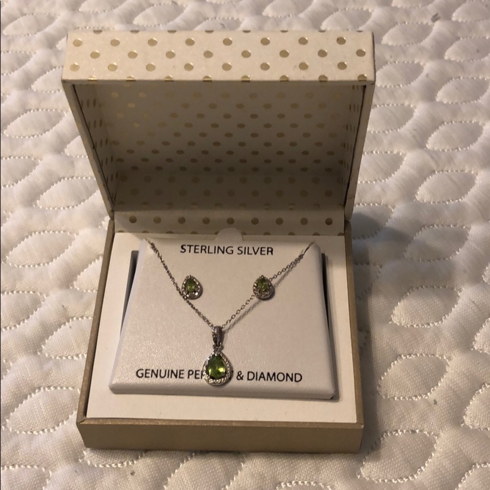 Peridot and Diamond Necklace